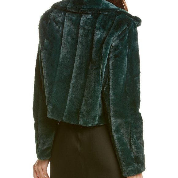 Faux-Fur Plush Crop Formal Stole Shrug Jacket LAUNDRY BY SHELLI - Picture 3 of 8